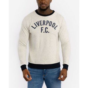 NWT Men's Small Liverpool FC LFC Mens Ecru Marl Applique Crew